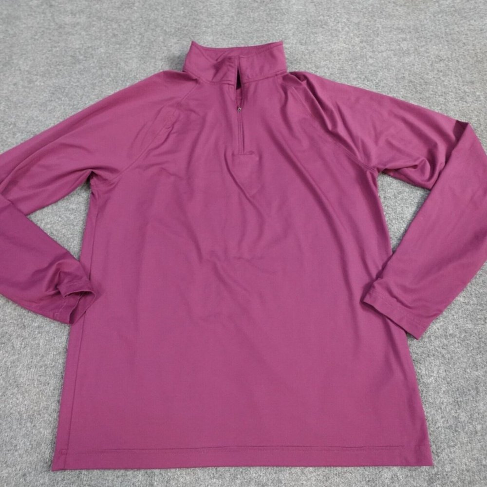 Rhone Session Pullover M Pink Purple 1/4 Zip Raglan